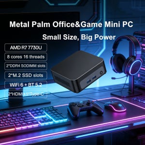 저렴한 미니 PC AMD Ryzen 7 7730U 5825U 5800U R5 7530U 5600U CPU DDR4, 가정 사무실 또는 게임용으로 강력하고 컴팩트한 컴퓨팅 제공