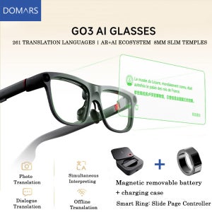 도마스 뉴 GO3 스마트 AR 글래스 무선 디스플레이 AI 번역 원격 회의 AI 인식 사진 촬영 비디오 녹화