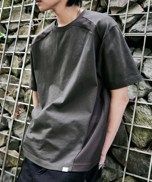 [노매뉴얼] W.B T-SHIRT - CHARCOAL NMSS62TS03CHA