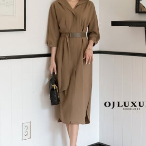 Mo 입체패턴 원피스 -벨트set[OP257C66,8120]