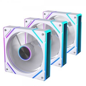 LEADCOOL EVO-120 ARGB PWM REVERSE (3팩, 화이트)