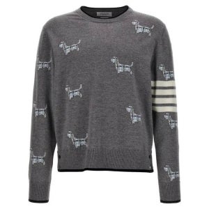 톰브라운 헥터 인타르시아 크루 넥 스웨터 그레이 MKA490A Y1002 055 153556498