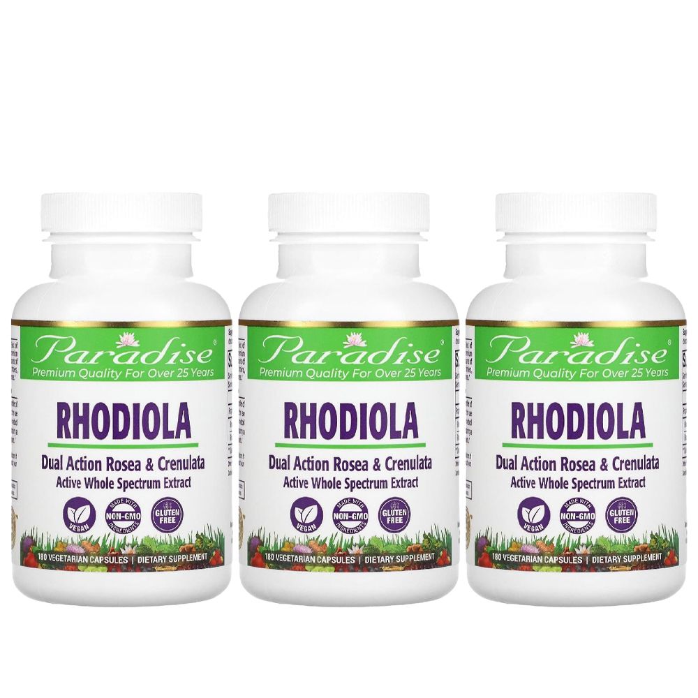 파라다이스허브 홍경천 효능 추출물 <b>Rhodiola</b> 180캡슐 3병  180정