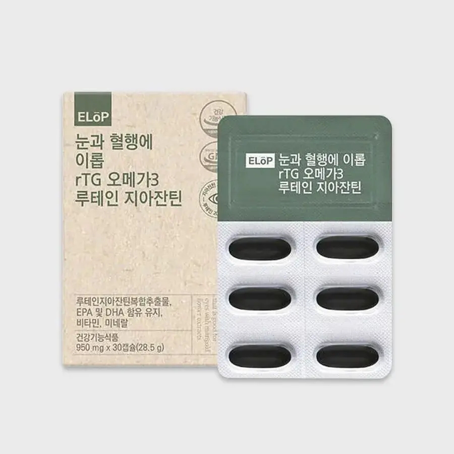 눈과 혈행에 <b>이롭</b> rTG오메가3 <b>루테인</b> 지아잔틴 30캡슐 1개월분 235566