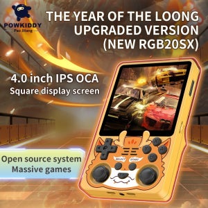 베스트셀러 Powkiddy Rgb20sx 게임 콘솔 4인치 HD 화면 오픈 소스 내장 2.4g Wifi 블루투스 지원 Psp 아케이드 게임