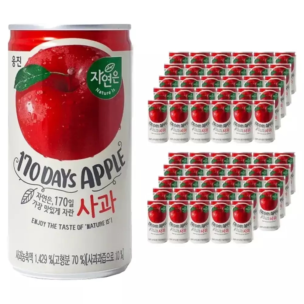 웅진 자연은 사과 x 60캔 (30캔 2박스)  1개  180ml