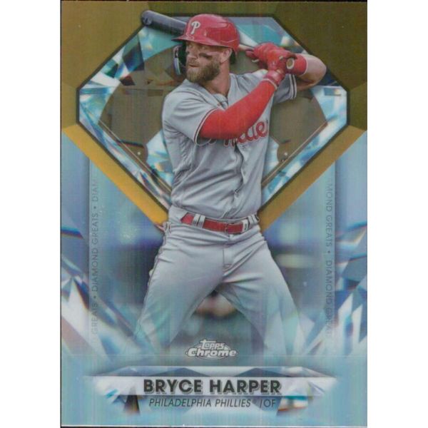 2022년 탑스 크롬 업데이트 다이아몬드 그레이트 DGC70 브라이스 하퍼 필라델피아 필리스 야구 카드 GotBaseballCards  2022년 탑스 크롬 업데이트 다이아몬드 그