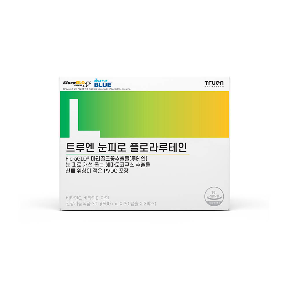 <b>트루엔</b> <b>트루엔</b> 플로라 루테인 <b>아스타잔틴</b> 눈 건강 피로 개선 60캡슐 1개