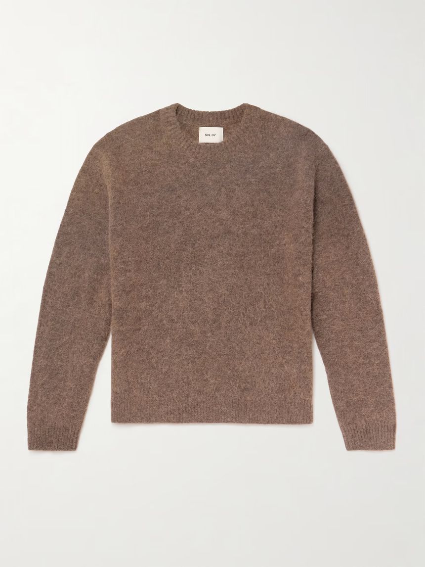 NN07 브라운 알파카 블렌드 프리미엄 니트 스웨터 46376663162930006P Brown 26 FW SS 러셀 TP571307236 151918007