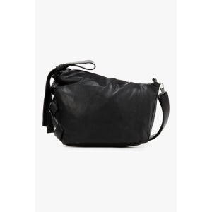 요지야마모토 레이스드 레더 블랙 숄더백 2510619748 DISCORD 153590472