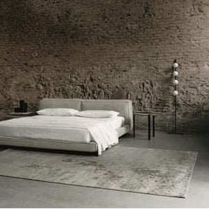 Living Divani NEOWALL - Fabric double bed 8488609120601