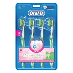 오랄비 고탄력 초미세모 칫솔 (그린티) (4입)