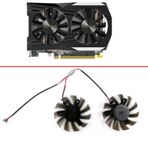 DIY GPU 그래픽 카드 냉각 선풍기, ZOTAC GeForce GTX1050 GTX 1050 Ti OC 4GB GDDR5 GTX1660 1650 1660S, 2 핀 GA71S2
