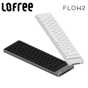 LOFREE Flow2 기계식 키보드 비즈니스 오피스 무선 블루투스 유선 조용하고 부드러운 소리 호환 무음 알루미늄 키보드