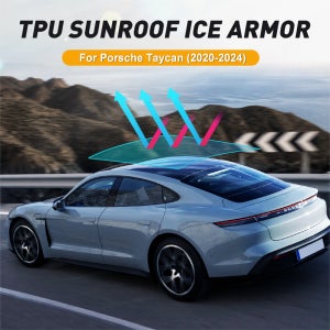 TPU 선 루프 아이스 네일 선 스크린 Porsche Taycan 용 방폭형 UV 감소 지붕 창 필름 2020 2021 2022 2023 2024