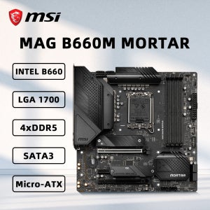 MSI MAG B660M MORTAR 메인보드 지원 i5-12400F i5 12400F 12100F CPU DDR5 5333MHz 192GB NVME M.2 PCle 4.0 LGA