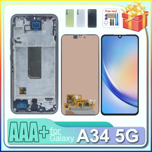 삼성 갤럭시 A34 5G LCD 디스플레이 터치 스크린 디지타이저 어셈블리 (삼성 A34 5G A346E A346B A346M 휴대폰 LCD 스크린용)
