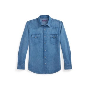 코튼 리넨 데님 웨스턴 셔츠