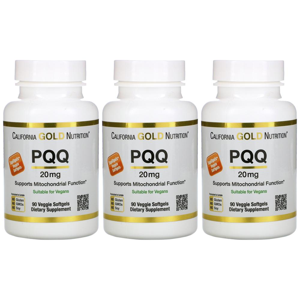 [2+1] 캘리포니아 골드 피큐큐 <b>PQQ 피롤로퀴놀린 퀴논</b> CGN CG땡 20mg 90정