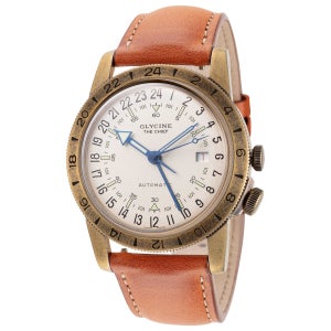 글라이신 에어맨 더 치프 GMT 자동 샴페인 다이얼 남성 시계 GL0304 오토매틱 Airman The Chief Automatic Champagne Dial M 153674216