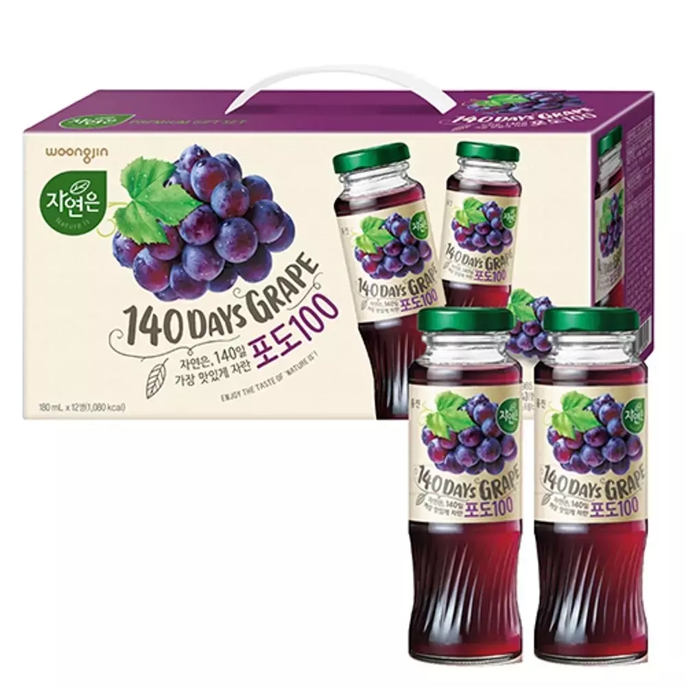 웅진 자연은 포도 주스 12병  1개  180ml  <b>웅진식품</b>