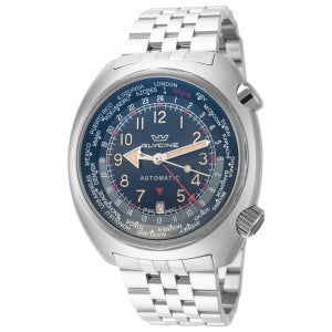 글라이신 에어맨 SST GMT 자동 남성 시계 GL0311 오토매틱 블랙 레드 다이얼 Airman Automatic Black and Red Dial Men s  153674299