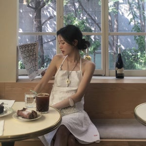 [포에트서울] [인플루언서 착용]lace back open bustier_ivory