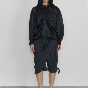 오들리워크샵 Draped Pocket Bomber, Onyx