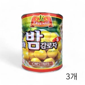 주식회사 브이와이 JHQSG49G_52FB밤감로자 캔 X 통조림밤 제빵 2.95Kg 3개 (30789700A)