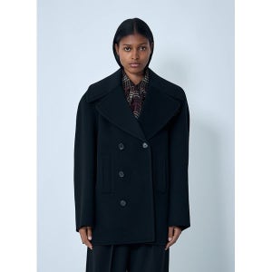 생로랑 더블 브레스트 울 피코트 838047 Y060R 1005 BLACK 여성 25FW