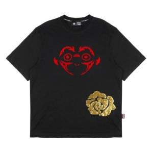 [몽키플라워] 공용 M민화드로잉 레귤러핏 반팔티셔츠/MM1WTS09U BLACK MM1WTS09UBK