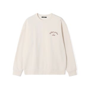 남성 쭈리 베이직 원포인트 아트웍 스웻셔츠 (IVORY) (HC2LTA1)