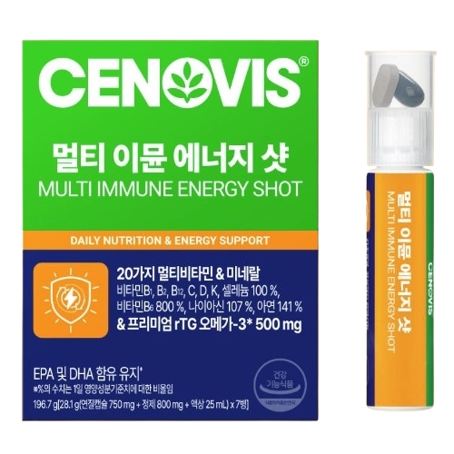 세노비스 멀티 이뮨 에너지 샷 ( 연질캡슐 750mg + 정제 800mg + 액상 25ml ) x 7개입, 4개