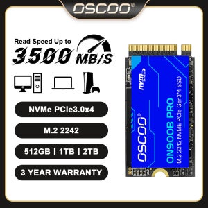 OSCOO ON900B PRO M.2 2242 PCIe3.0x4 솔리드 스테이트 드라이브 3500 메가바이트/초 1 테라바이트 2 테라바이트 512GB NVMe SSD 데스크탑 노