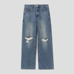 [에잇세컨즈] [에잇세컨즈] 데미지 스트레이트 경량데님  블루 (356321CMFP)