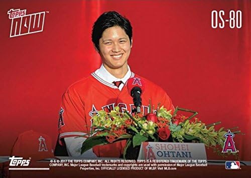 2017 탑스 나우 OS-80 오타니 쇼헤이 프리루키 야구 카드 첫 번째 공식