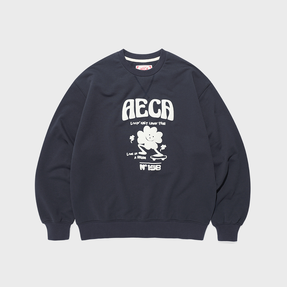 [에이카화이트] AECA CLOVER SWEAT SHIRT-NAVY