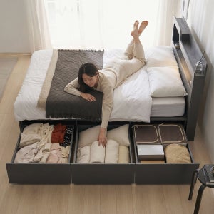 보루네오 프라임 올슨 LED 빅수납 퀸사이즈 침대 Q+소프트탑30T