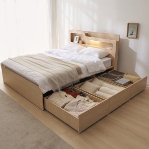 보루네오 프라임 올슨 LED 빅수납 킹사이즈 침대 K+유로탑P70T