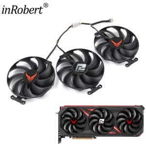 파워컬러 RX 7700XT 7800XT 7900XT 7900XTX 7900GRE 레드 데빌 교체용 그래픽 카드 팬