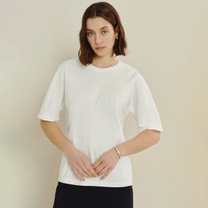 [아이잗바바] 보타닉 비딩 포인트 코튼 티셔츠 (WHITE) BS4A0TS021