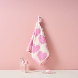 버블하트 세면타월 40X80cm 190g PINK