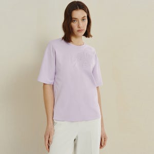 [아이잗바바] 보타닉 비딩 포인트 코튼 티셔츠 (LAVENDAR) BS4A0TS021