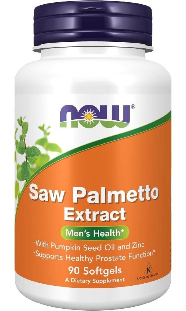 NOW Foods Supplements  <b>호박씨 오일 및 아연 함유</b> <b>쏘팔메토 추출물</b> 남성 건강 소프트젤
