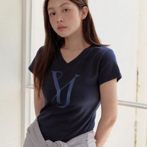 [유제] LOGO V NECK TOP (4color,2size)