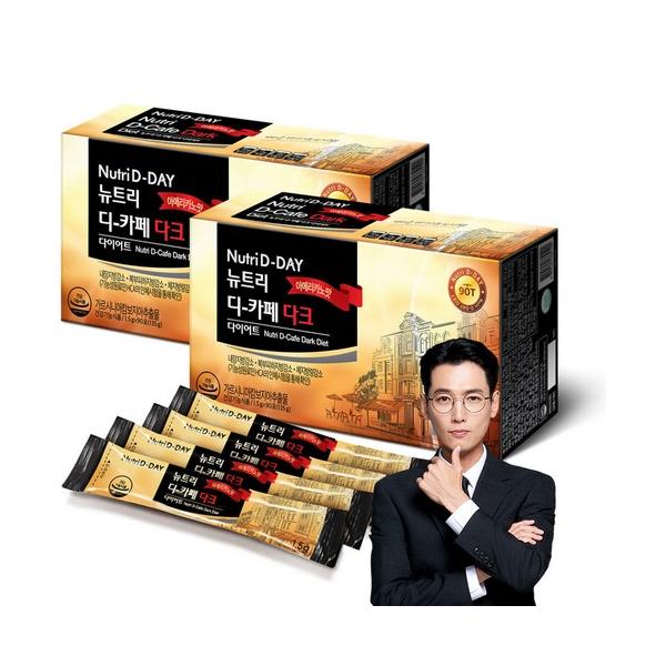 <b>뉴트리디데이 디카페 다크 다이어트 아메리카노 맛</b> 135g 2개