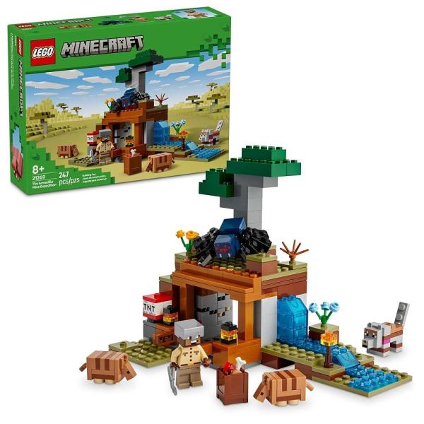 LEGO 레고 마인크래프트 아르마딜로 광산 탐험 피규어 세트 역할 게임 생일을 선물 21269