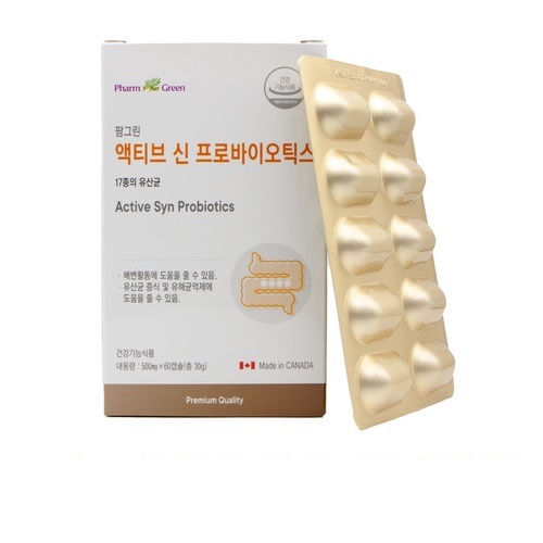 액티브 <b>프로바이오틱스</b> (500mgx60캡슐)  1개  500mg  500mg