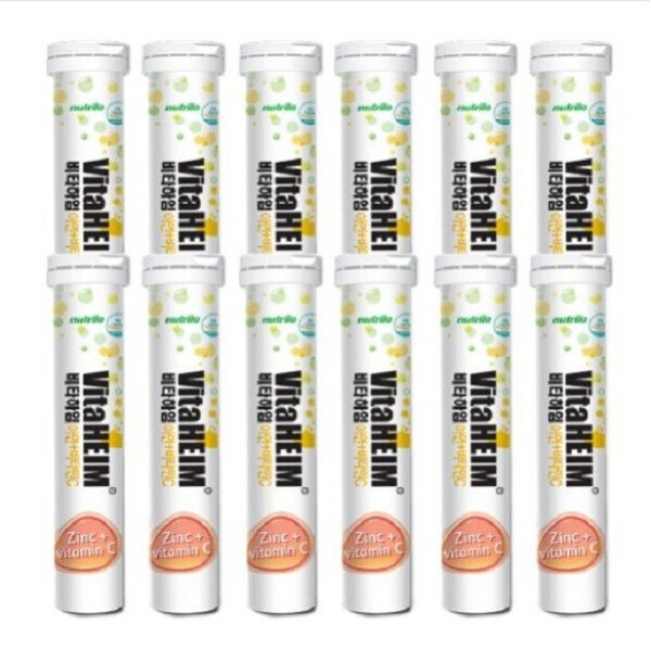 <b>누트릴로</b> 비타하임 <b>아연</b> + 비타민C (4300mg x 20정) 12개