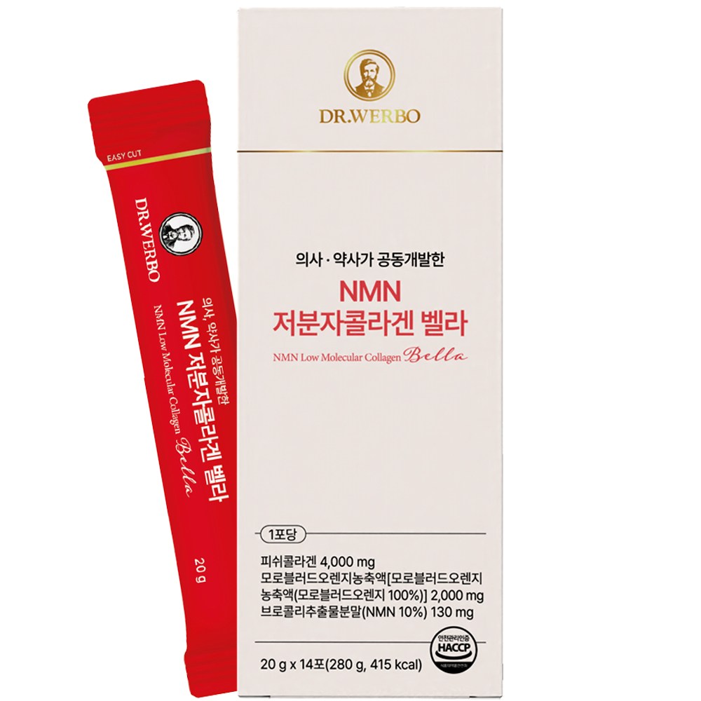 닥터웨르보 NMN 저분자 콜라겐 벨라 20g x 14포, 1개